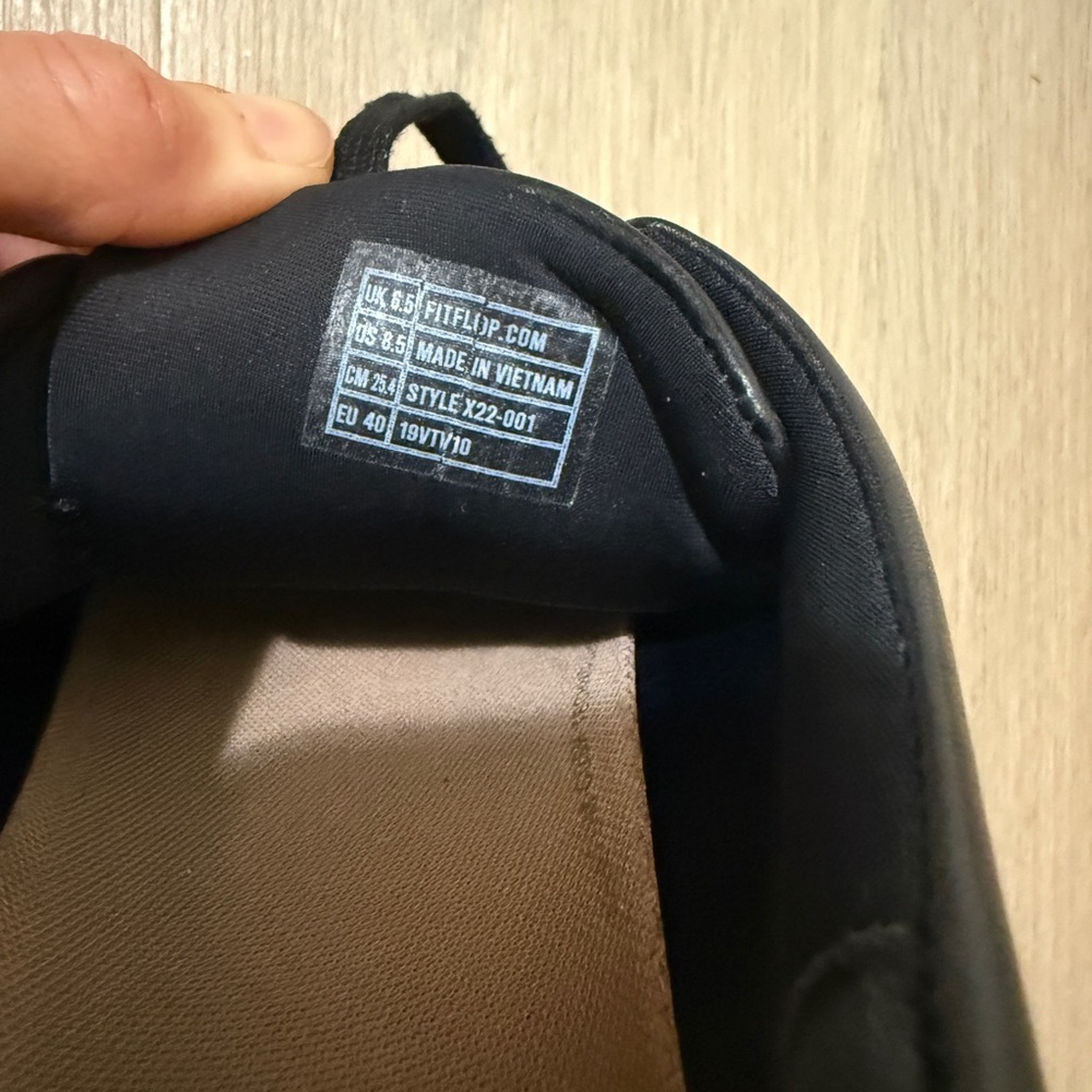 FitFlop Black Leather Comfort Sneakers Lace Up Walking Shoes Women US 8.5 EU 40 - Picture 11 of 12
